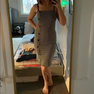 Pinstripe dress with buttons